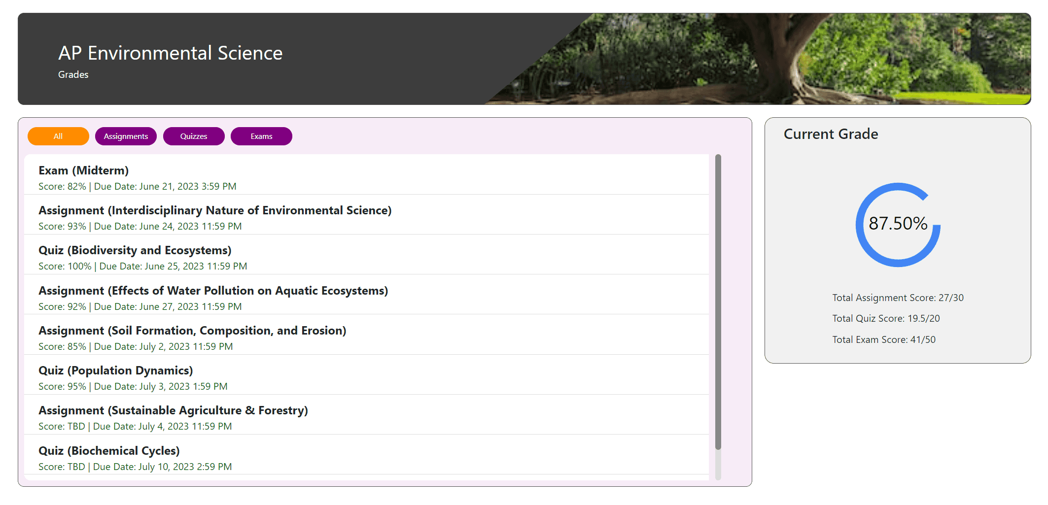 A sample course